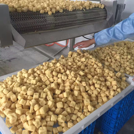 勁創(chuàng)全自動(dòng)油炸機(jī)在江蘇口水娃公司產(chǎn)生效益